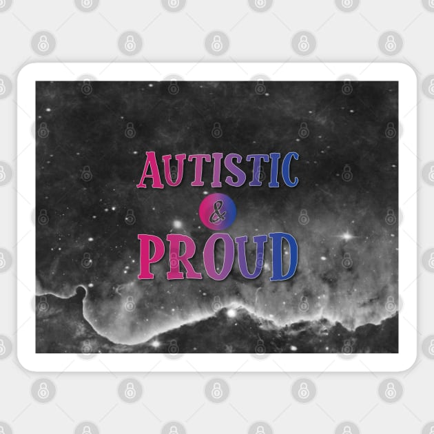 Autistic and Proud: Bisexual Sticker by SarahCateCreations